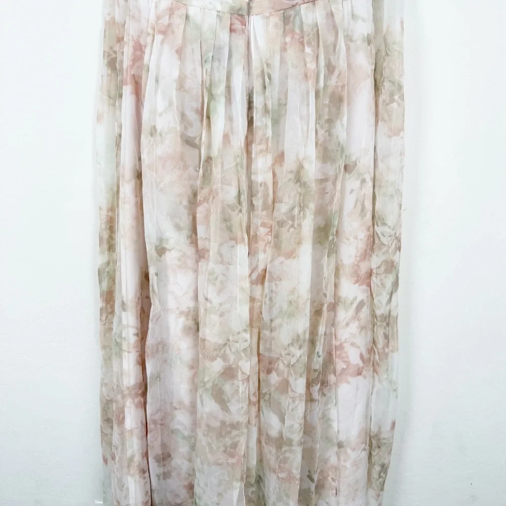 Jenny Yoo Collection Watercolor Nyla Floral Strapless Dress Maxi Bridesmaid